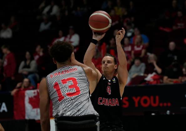 September 9, 2026, Ottawa, On, Canada: Canada s Nikola Goncin (4) takes a shot past Morocco s Rida Maataoui (13) during first half IWBF Wheelchair Basketball World Championships group stage action in Ottawa, Wednesday Sept. 9, 2026. Canada News - September 9, 2026  - ZUMAc35_ 20260909_zaf_c35_089 Copyright: xAdrianxWyldx