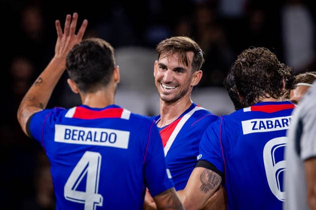 PARIS - SLOVAN BRATISLAVA Fabian Ruiz of PSG celebrates a goal during the matchday 1 of League phase round of UEFA Champions league football match between Paris Saint Germain and SK Slovan Bratislava at Parc des Princes. Paris, France, September 09, 2026. Copyright: xx 080A5469