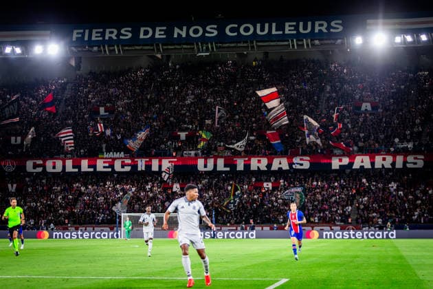 PARIS - SLOVAN BRATISLAVA Fans of Paris during the matchday 1 of League phase round of UEFA Champions league football match between Paris Saint Germain and SK Slovan Bratislava at Parc des Princes. Paris, France, September 09, 2026. Copyright: xx _BRR8482