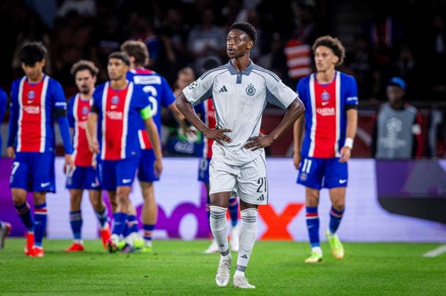 PARIS - SLOVAN BRATISLAVA Suleiman Camara of Slovan during the matchday 1 of League phase round of UEFA Champions league football match between Paris Saint Germain and SK Slovan Bratislava at Parc des Princes. Paris, France, September 09, 2026. Copyright: xx 080A4051