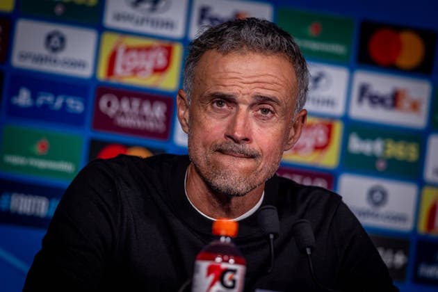 PARIS - SLOVAN BRATISLAVA Head coach of PSG Luis Enrique speaks during the press conference, PK, Pressekonferenz after the matchday 1 of League phase round of UEFA Champions league football match between Paris Saint Germain and SK Slovan Bratislava at Parc des Princes. Paris, France, September 09, 2026. Copyright: xx 080A5804
