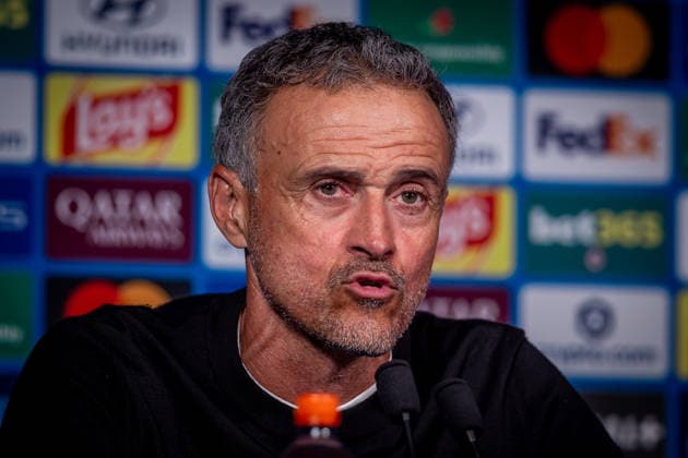 PARIS - SLOVAN BRATISLAVA Head coach of PSG Luis Enrique speaks during the press conference, PK, Pressekonferenz after the matchday 1 of League phase round of UEFA Champions league football match between Paris Saint Germain and SK Slovan Bratislava at Parc des Princes. Paris, France, September 09, 2026. Copyright: xx 080A5844