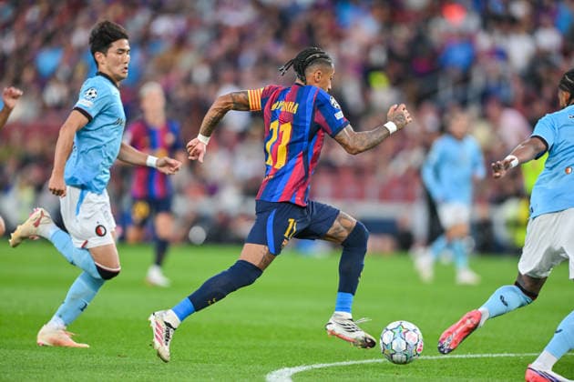 FC Barcelona, Barca v FEYENOORD SPOTIFY CAMP NOU. BARCELONA. September 9, 2026 FC BARCELONA vs FEYENOORD September 9, 2026 Raphina (11) of FC Barcelona during the soccer match corresponding to the group stage match of the UEFA Champions League between FC Barcelona and Feyenoord at Spotify Camp Nou in Barcelona, Spain. Barcelona ESP Copyright: xS.xRosx