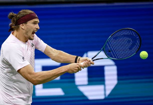 US Open tennis tournament - Day 11 Alexander Zverev of Germany in action against Botic Van de Zandschulp of the Netherlands during their Men s Singles Quarterfinals match of the US Open Tennis Championships at the USTA Billie Jean King National Tennis Center in Flushing Meadows, New York, USA, 09 September 2026. FLUSHING MEADOWS NEW YORK United States  Copyright: xCRISTOBALxHERRERA-ULASHKEVICHx