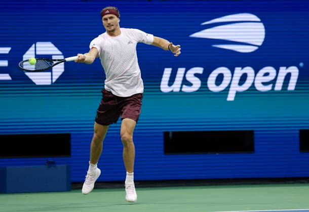 US Open tennis tournament - Day 11 Alexander Zverev of Germany in action against Botic Van de Zandschulp of the Netherlands during their Men s Singles Quarterfinals match of the US Open Tennis Championships at the USTA Billie Jean King National Tennis Center in Flushing Meadows, New York, USA, 09 September 2026. FLUSHING MEADOWS NEW YORK United States  Copyright: xCRISTOBALxHERRERA-ULASHKEVICHx