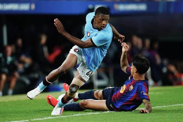 Givairo Read of Feyenoord and Joao Cancelo of FC Barcelona, Barca during the UEFA Champions League match between FC Barcelona and Feyenoord played at Spotify Camp Nou Stadium on 9 Sept 2026 in Barcelona, Spain. (Photo by Bagu Blanco PRESSINPHOTO) ESP: FC Barcelona - Feyenoord. UEFA Champions League. Matchday 1, Spotify Camp Nou Stadium, Spain - 09 Sep 2026Barcelona Spotify Camp Nou Stadium Barcelona Spain  Copyright: xBlanco PRESSINPHOTO Shutterstockx 17143262ar