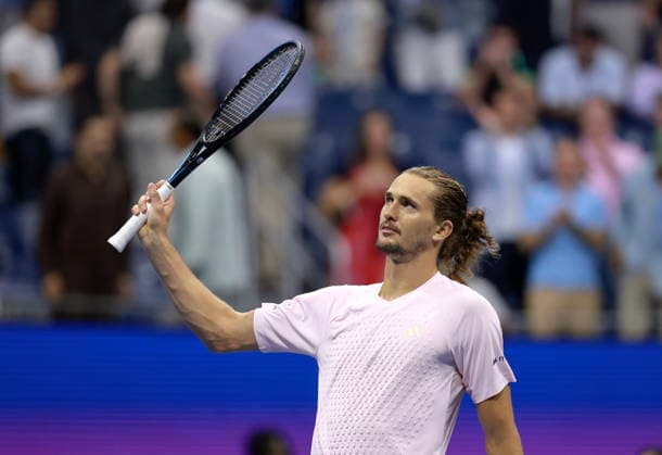 US Open tennis tournament - Day 11 Alexander Zverev of Germany celebrates his victory against Botic Van de Zandschulp of the Netherlands during the Men s Singles Quarterfinals of the US Open Tennis Championships at the USTA Billie Jean King National Tennis Center in Flushing Meadows, New York, USA, 09 September 2026. FLUSHING MEADOWS NEW YORK United States  Copyright: xCRISTOBALxHERRERA-ULASHKEVICHx
