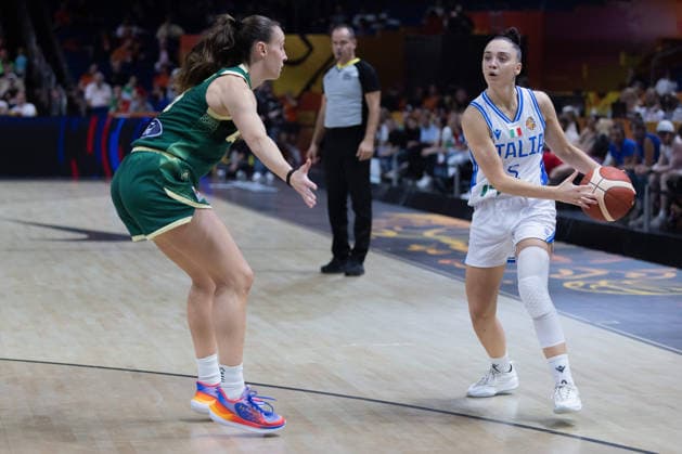 September 10, 2026, Berlin, Germany: Matilde Villa of Italy seen in action during the qualification to quarterfinals round of the 2026 FIBA Women s World Cup between Australia and Italy at Uber Arena. Final score; Australia 82:80 Italy. Berlin Germany - ZUMAs197 20260910_aaa_s197_017 Copyright: xNicholasxMullerx