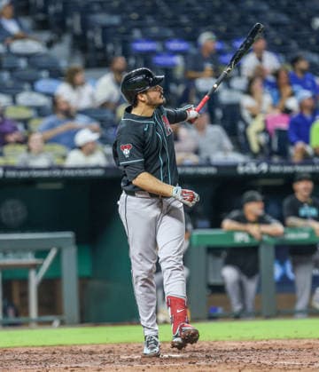 SEP 9, 2026: Arizona Diamondbacks third baseman Nolan Arenado (28) hits a home run in the 4th inning against the Kansas City Royals at Kauffman Stadium Kansas City, MO. CSM Kansas City United States - ZUMAc04_ 20260909_zma_c04_118 Copyright: xRomanxPunox