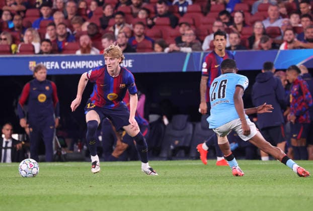FC Barcelona, Barca v Feyenoord - UEFA Champions League 2026 27 League Phase MD1 Anthony Gordon and Givairo Read play during the match between FC Barcelona and Feyenoord Rotterdam, corresponding to the Matchday 1 of the League phase of the UEFA Champions League 2026-27, played at the Spotify Camp Nou, in Barcelona, on September 9, 2026. Barcelona Barcelona Spain  Copyright: xUrbanandsportx originalFilename:valls-fcbarcel260909_npSa2.jpg