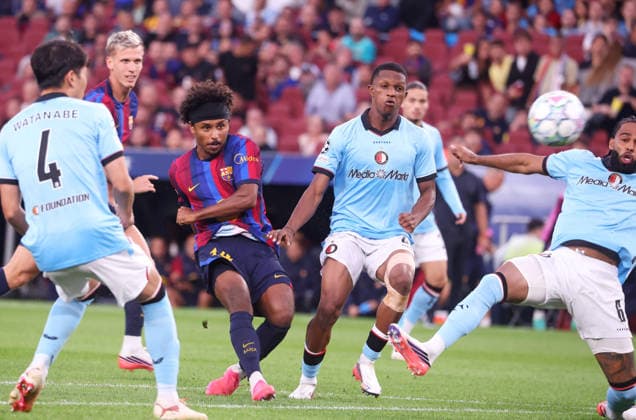 FC Barcelona, Barca v Feyenoord - UEFA Champions League 2026 27 League Phase MD1 Karim Adeyemi plays during the match between FC Barcelona and Feyenoord Rotterdam, corresponding to the Matchday 1 of the League phase of the UEFA Champions League 2026-27, played at the Spotify Camp Nou, in Barcelona, on September 9, 2026. Barcelona Barcelona Spain  Copyright: xUrbanandsportx originalFilename:valls-fcbarcel260909_npxCQ.jpg