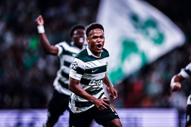 Sporting Club de Portugal v Galatasaray A.S. - UEFA Champions League 2026 27 League Phase MD1 Geny Catamo of Sporting Clube de Portugal celebrates scoring his team s first goal of the match during the UEFA Champions League 2026 27 League Phase Matchday 1 match between Sporting CP and Galatasaray at Estadio Jose Alvalade in Lisbon, Portugal, on September 9, 2026. Lisbon Lisboa Portugal  Copyright: xJoaoxGregoriox originalFilename:gregorio-sporting260909_npIve.jpg