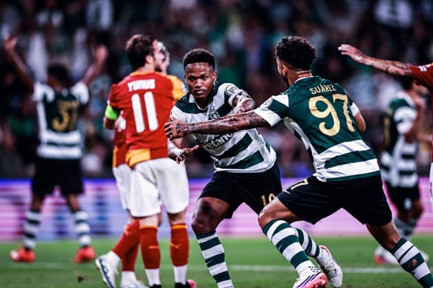 Sporting Club de Portugal v Galatasaray A.S. - UEFA Champions League 2026 27 League Phase MD1 Geny Catamo of Sporting Clube de Portugal celebrates scoring his team s first goal of the match during the UEFA Champions League 2026 27 League Phase Matchday 1 match between Sporting CP and Galatasaray at Estadio Jose Alvalade in Lisbon, Portugal, on September 9, 2026. Lisbon Lisboa Portugal  Copyright: xJoaoxGregoriox originalFilename:gregorio-sporting260909_nplDU.jpg