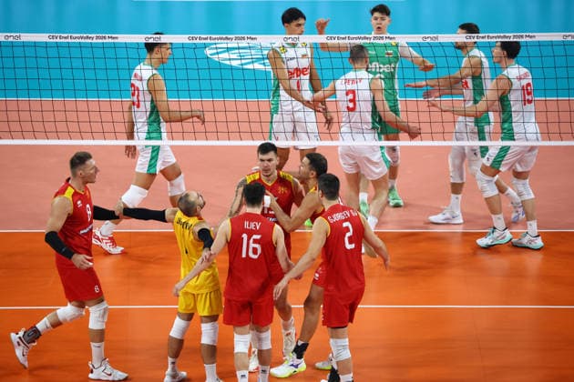 Men s European Volleyball Championship A match between Bulgaria and North Macedonia during the Men s European Volleyball Championship in Sofia, Bulgaria, on September 9, 2026. Sofia Bulgaria  Copyright: xSTRx originalFilename:str-menseuro260909_npdQk.jpg