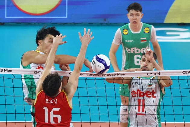 Men s European Volleyball Championship A match between Bulgaria and North Macedonia during the Men s European Volleyball Championship in Sofia, Bulgaria, on September 9, 2026. Sofia Bulgaria  Copyright: xSTRx originalFilename:str-menseuro260909_npl1P.jpg