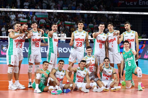 Men s European Volleyball Championship Bulgaria players celebrate after the match against North Macedonia during the Men s European Volleyball Championship in Sofia, Bulgaria, on September 9, 2026. Sofia Bulgaria  Copyright: xSTRx originalFilename:str-menseuro260909_npPgx.jpg