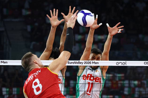 Men s European Volleyball Championship A match between Bulgaria and North Macedonia during the Men s European Volleyball Championship in Sofia, Bulgaria, on September 9, 2026. Sofia Bulgaria  Copyright: xSTRx originalFilename:str-menseuro260909_npReo.jpg