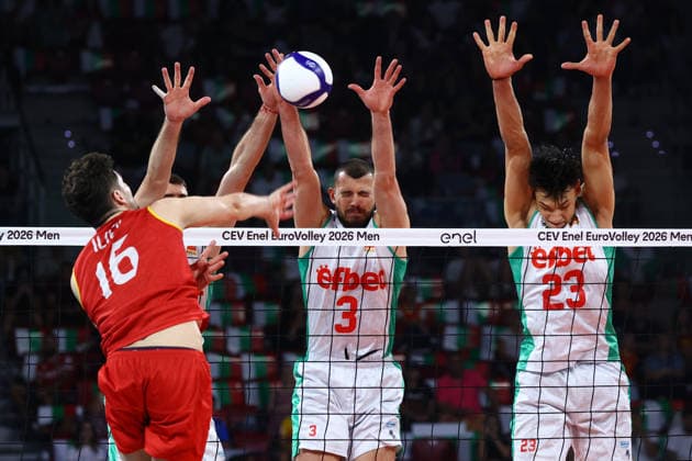 Men s European Volleyball Championship A match between Bulgaria and North Macedonia during the Men s European Volleyball Championship in Sofia, Bulgaria, on September 9, 2026. Sofia Bulgaria  Copyright: xSTRx originalFilename:str-menseuro260909_npz7O.jpg