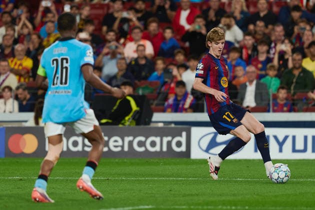 ESP UEFA Champions League soccer: FC Barcelona vs. Feyenoord Rotterdam. Anthony Gordon of FC Barcelona during the UEFA Champions League match between FC Barcelona and Feyenoord Rotterdam, played at Spotify Camp Nou Stadium in Barcelona on September 9, 2026, in Spain. Spain Soccer Copyright: xAgenciaxLOFx