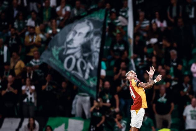 Sporting Club de Portugal v Galatasaray A.S. - UEFA Champions League 2026 27 League Phase MD1 Lucas Torreira celebrates scoring his team s first goal of the match during the UEFA Champions League 2026 27 League Phase MD1 match between Sporting CP and Galatasaray at Estadio Jose Alvalade in Lisboa, Portugal, on September 9, 2026. Lisboa Lisboa Portugal  Copyright: xJoaoxGregoriox originalFilename:gregorio-sporting260909_npE9N.jpg
