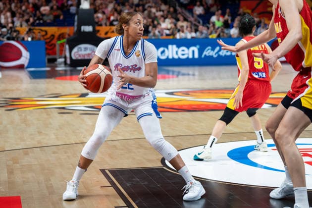 Puerto Rico V China: Qualification To Quarter-Finals - FIBA Women s Basketball World Cup Germany 2026 Arella Guirantes plays during the FIBA Women s Basketball World Cup 2026 qualifying match between Puerto Rico and China in Berlin, Germany, on September 9, 2026. Berlin Germany  Copyright: xMarcinxGolbax originalFilename:golba-puertori260909_npVI7.jpg