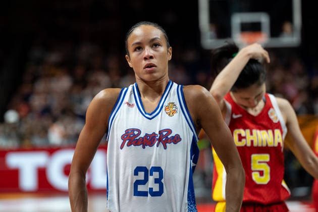 Puerto Rico V China: Qualification To Quarter-Finals - FIBA Women s Basketball World Cup Germany 2026 Trinity San Antonio plays during the FIBA Women s Basketball World Cup 2026 quarterfinals match between Puerto Rico and China in Berlin, Germany, on September 9, 2026. Berlin Germany  Copyright: xMarcinxGolbax originalFilename:golba-puertori260909_npzXh.jpg