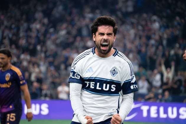 VANCOUVER, CANADA - SEPTEMBER 9: Brian White of Vancouver Whitecaps FC celebrates after scoring their first goal during the Major League Soccer match between Vancouver Whitecaps FC and LA Galaxy at BC Place Stadium on September 9, 2026 in Vancouver, British Columbia, Canada. Copyright: xAmyxElle SPPx Sportspressphoto_SPR227567