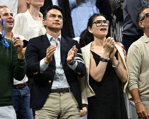 FLUSHING NY- SEPTEMBER 08: Julianna Margulies and Keith Lieberthal are seen watching Carlos Alcaraz Vs Ben Shelton at the quarter finals in Arthur Ashe Stadium during The US Open at the USTA Billie Jean King National Tennis Center on September 8, 2026 in Flushing Queens. Copyright: xmpi04x xMediaPunchx