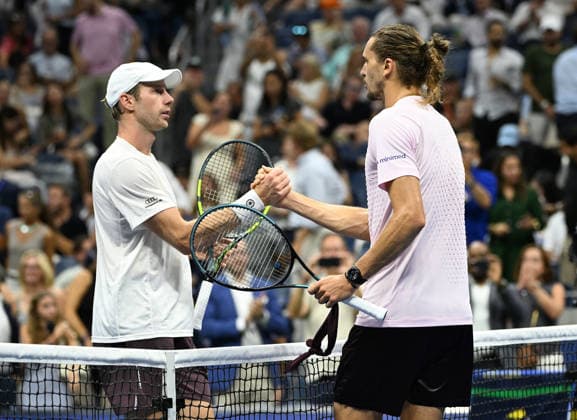 FLUSHING NY- SEPTEMBER 09: Alexander Zverev Vs Botic van de Zandschulp at the quarter finals in Arthur Ashe Stadium during The US Open at the USTA Billie Jean King National Tennis Center on September 9, 2026 in Flushing Queens. Copyright: xmpi04x