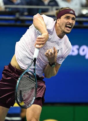 FLUSHING NY- SEPTEMBER 09: Alexander Zverev Vs Botic van de Zandschulp at the quarter finals in Arthur Ashe Stadium during The US Open at the USTA Billie Jean King National Tennis Center on September 9, 2026 in Flushing Queens. Copyright: xmpi04x