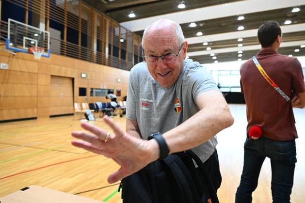 Belgium v Germany - FIBA Women s Basketball World Cup 2026 Quarter-Final BERLIN, GERMANY - SEPTEMBER 10 : Thibault Mike head coach of Belgium pictured during media activities ahead of the upcoming FIBA Women s Basketball World Cup quarter final match between Belgium and Germany in Berlin on September 10, 2026 in Berlin, Germany, 10 09 2026 Berlin Germany  Copyright: xVincentxKalutx