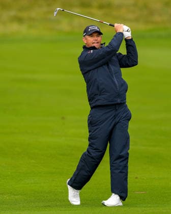 2026 Amgen Irish Open - First Round, Trump International Golf Links, Doonbeg 10 9 2026 Padraig Harrington watches his shot after playing from the fairway on the second Padraig Harrington watches his shot after playing from the fairway on the second 10 9 2026  Copyright: xx BB3_7547