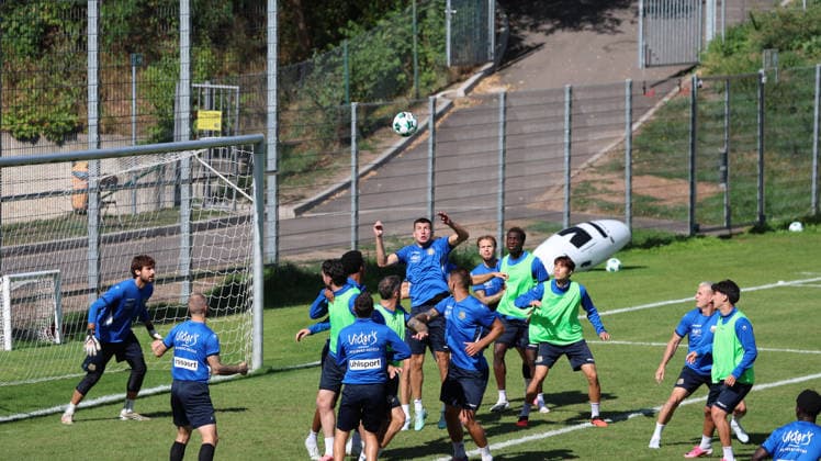 September 10, 2026, xrekx, Soccer 3rd Division, 1 FC Saarbrücken Training, from left: Mladen Cvjetinovic, 1 FC Saarbrücken, Saarbrücken