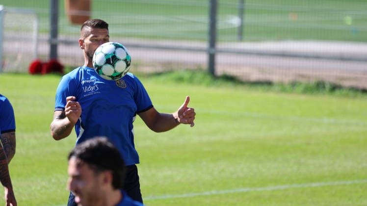 September 10, 2026, xrekx, Soccer 3rd Division, 1 FC Saarbrücken Training, from left: Kai Brünker, Bruenker, 1 FC Saarbrücken, Saarbrücken