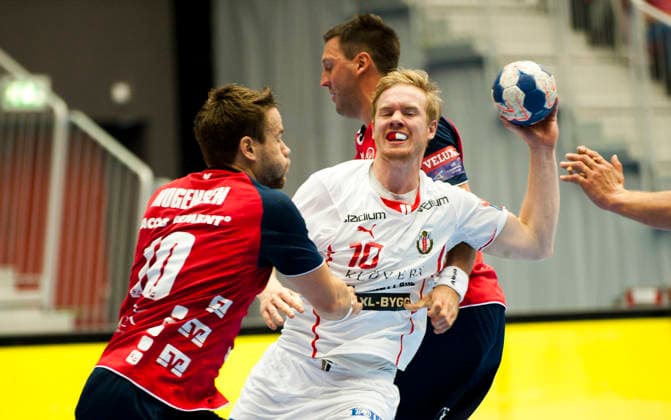 Drotts Magnus Persson during the Champions League match between Drott and Flensburg on September 25, 2013, in Halmstad, Sweden  Copyright: xAvdoxBilkanovicx