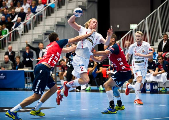 Drotts Henrik Olsson during the Champions League match between Drott and Flensburg on September 25, 2013, in Halmstad, Sweden  Copyright: xAvdoxBilkanovicx