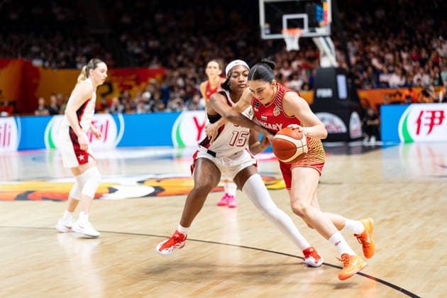 Agnes Torok (Hungary), No. 13, dribbling against Angel Reese (USA), No. 15, GER, USA vs. Hungary, Basketball, 2026 FIBA Women’s World Cup, Quarterfinals, September 10, 2026, USA vs. Hungary, Basketball, 2026 FIBA Women’s World Cup, Quarterfinals, September 10, 2026, Berlin Copyright: xEibner-Pressefoto MaxxVincenx EP_MVN