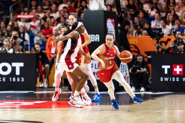 Agnes Studer, Hungary, No. 9 dribbling, GER, USA vs. Hungary, Basketball, 2026 FIBA Women s World Cup, Quarterfinals, September 10, 2026, GER, USA vs. Hungary, Basketball, 2026 FIBA Women s World Cup, Quarterfinals, September 10, 2026, Berlin Copyright: xEibner-Pressefoto MaxxVincenx EP_MVN