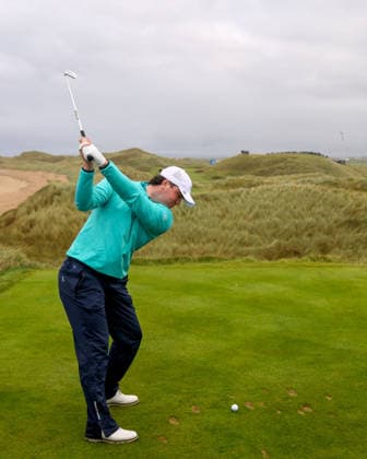 2026 Amgen Irish Open - First Round, Trump International Golf Links, Doonbeg 10 9 2026 Thomas Higgins tees off the sixth Thomas Higgins tees off the sixth 10 9 2026  Copyright: xx BB2_1263