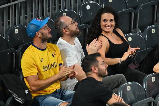 CEV EuroVolley 2026, Romania - Latvia, 09 September 2026 Romanian fans react during the CEV EuroVolley 2026 game between Romania and Latvia, in Cluj Napoca, Romania, 9 September 2026. Copyright: xAlexxNicodimx