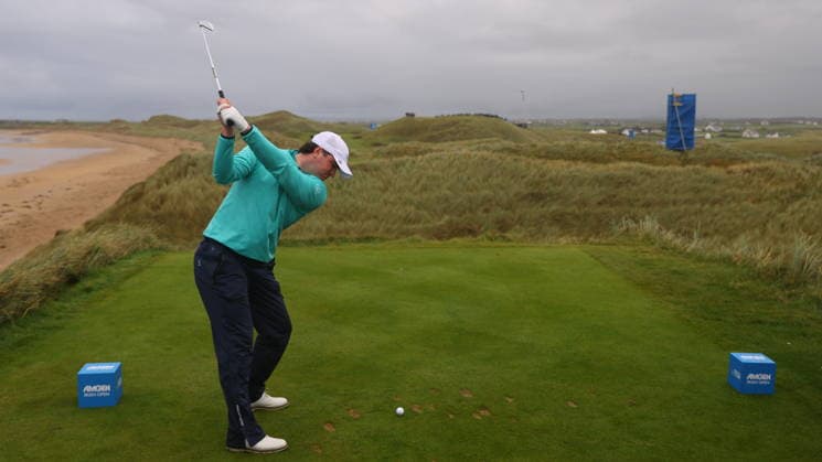 2026 Amgen Irish Open - First Round, Trump International Golf Links, Doonbeg 10 9 2026 Thomas Higgins tees off the sixth Thomas Higgins tees off the sixth 10 9 2026  Copyright: xx BB2_1296