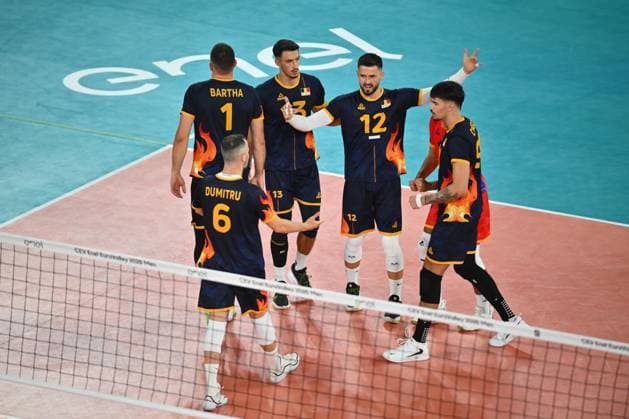 CEV EuroVolley 2026, Romania - Latvia, 09 September 2026 Marian Bala plays during the CEV EuroVolley 2026 game between Romania and Latvia, in Cluj Napoca, Romania, 9 September 2026. Copyright: xAlexxNicodimx