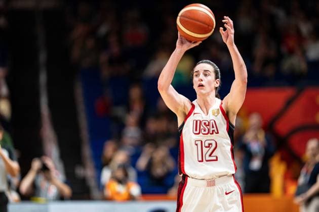 Caitlin Clark (USA), age 12, taking a shot, Germany, USA vs. Hungary, Basketball, 2026 FIBA Women s World Cup, Quarterfinals, September 10, 2026, Germany, USA vs. Hungary, Basketball, 2026 FIBA Women s World Cup, Quarterfinals, September 10, 2026, Berlin Copyright: xEibner-Pressefoto MaxxVincenx EP_MVN