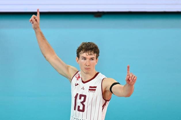 CEV EuroVolley 2026, Romania - Latvia, 09 September 2026 eDVINS sKRUDERS plays during the CEV EuroVolley 2026 game between Romania and Latvia, in Cluj Napoca, Romania, 9 September 2026. Copyright: xAlexxNicodimx