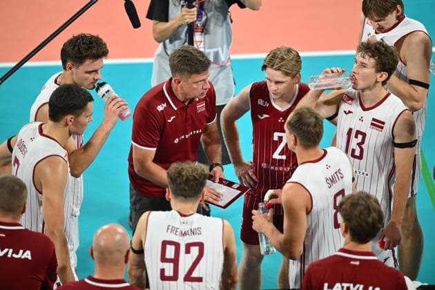 CEV EuroVolley 2026, Romania - Latvia, 09 September 2026 Ugis Karastins Latvia head coach plays during the CEV EuroVolley 2026 game between Romania and Latvia, in Cluj Napoca, Romania, 9 September 2026. Copyright: xAlexxNicodimx