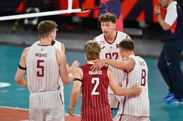 CEV EuroVolley 2026, Romania - Latvia, 09 September 2026 Gustavs Freimanis plays during the CEV EuroVolley 2026 game between Romania and Latvia, in Cluj Napoca, Romania, 9 September 2026. Copyright: xAlexxNicodimx