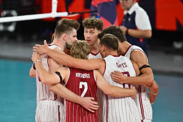 CEV EuroVolley 2026, Romania - Latvia, 09 September 2026 Gustavs Freimanis plays during the CEV EuroVolley 2026 game between Romania and Latvia, in Cluj Napoca, Romania, 9 September 2026. Copyright: xAlexxNicodimx