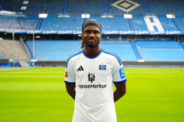Terem Moffi (Hamburger SV, 09) GER, Hamburger SV, Fussball, Porträttermin, 09.09.2026 GER, Hamburger SV, Fussball, Porträttermin, 09.09.2026 Hamburg *** Terem Moffi, Hamburger SV, 09 GER, Hamburger SV, soccer, photo shoot, 09 09 2026 GER, Hamburger SV, soccer, photo shoot, 09 09 2026 Hamburg Copyright: xEibner-Pressefoto MarcelxvonxFehx EP_MFN