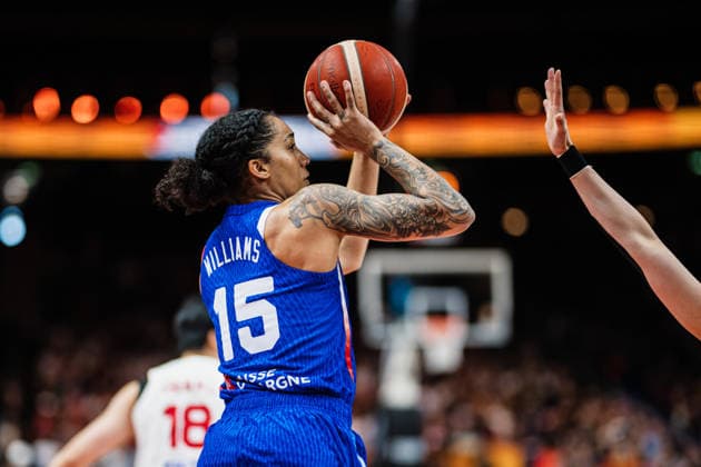 FIBA Women’s Basketball World Cup 2026: China vs. France, September 10, 2026; Gabby Williams (France), 15; Basketball; FIBA Women’s Basketball World Cup 2026; Final Phase, Quarterfinals: China vs. France on September 10, 2026, at the Uber Arena, Berlin Copyright: xBEAUTIFULxSPORTS Tonhäuserx