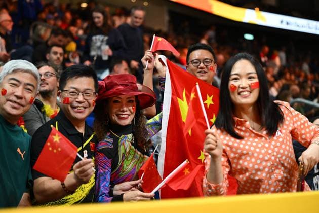 China v France - FIBA Women s Basketball World Cup 2026 Quarter-Final BERLIN, GERMANY - SEPTEMBER 10 : Supporters and fans of China during the FIBA Women s Basketball World Cup quarter final match between China and France in Berlin on September 10, 2026 in Berlin, Germany, 10 09 2026 Berlin Germany  Copyright: xVincentxKalutx